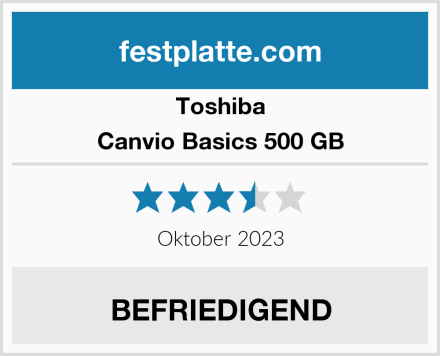Toshiba Canvio Basics 500 GB Test