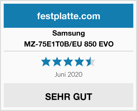 Samsung MZ-75E1T0B/EU 850 EVO Test