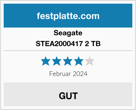 Seagate STEA2000417 2 TB Test