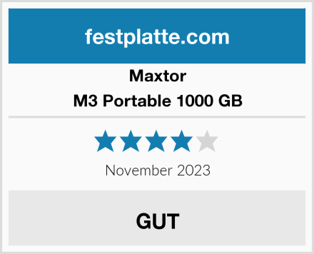 Maxtor M3 Portable 1000 GB Test