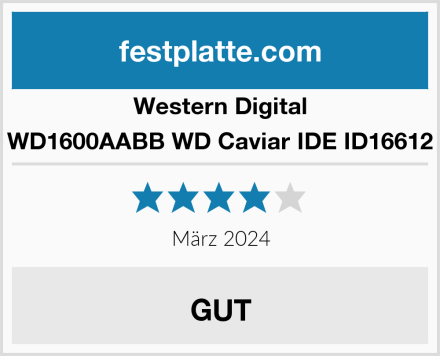 Western Digital WD1600AABB WD Caviar IDE ID16612 Test