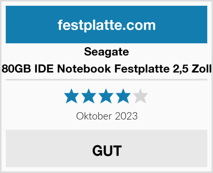 Seagate 80GB IDE Notebook Festplatte 2,5 Zoll Test