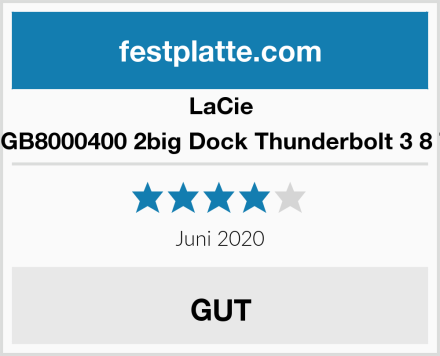 LaCie STGB8000400 2big Dock Thunderbolt 3 8 TB Test