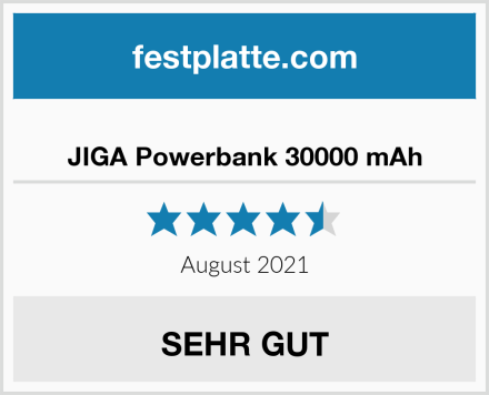  JIGA Powerbank 30000 mAh Test
